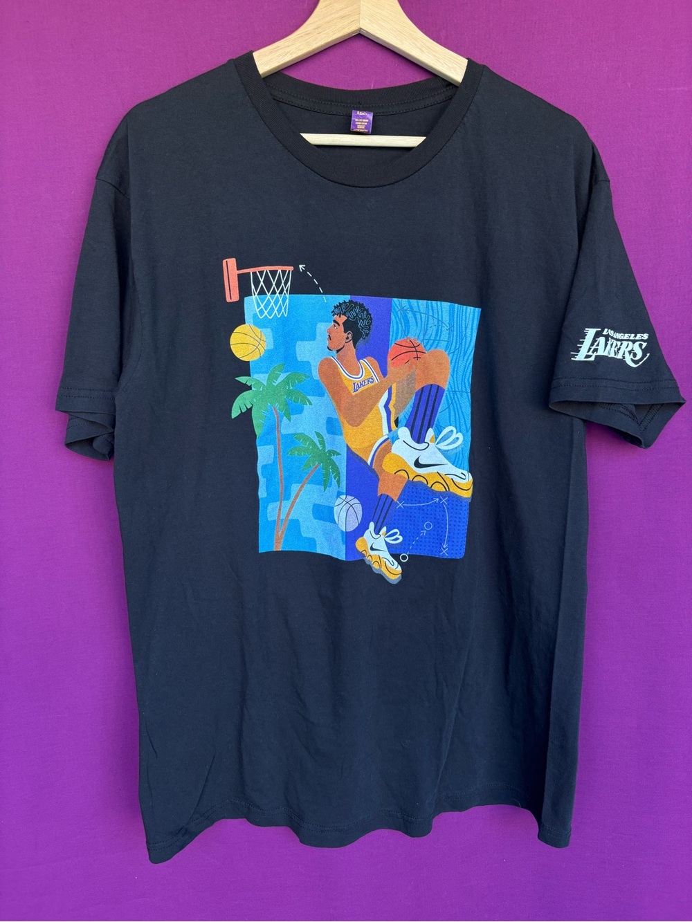 Los Angeles Lakers Graphic Tee XL NBA Basketball Oversized Shirt